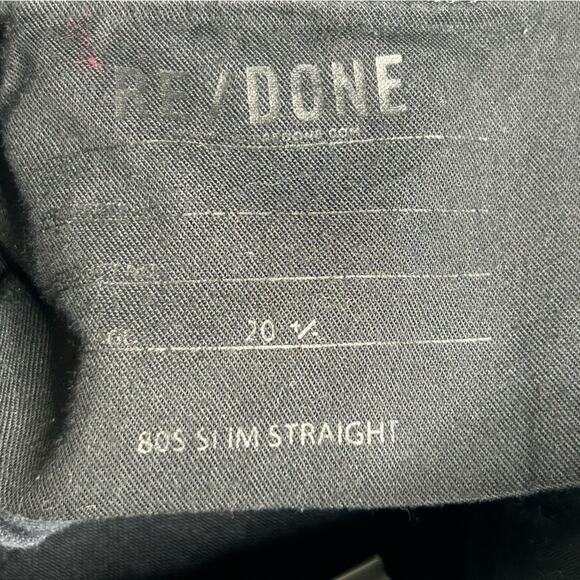 Re/Done 80s Slim Straight Fit High Rise Button Fly Jeans Pants 28 - Picture 13 of 14
